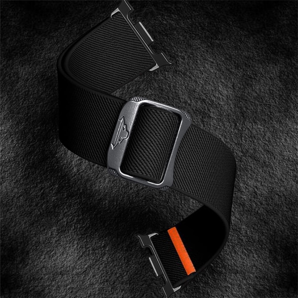 Bull nylonový elastický řemínek na Samsung Galaxy Watch8 Classic 46mm/Watch8 44mm/40mm - černý