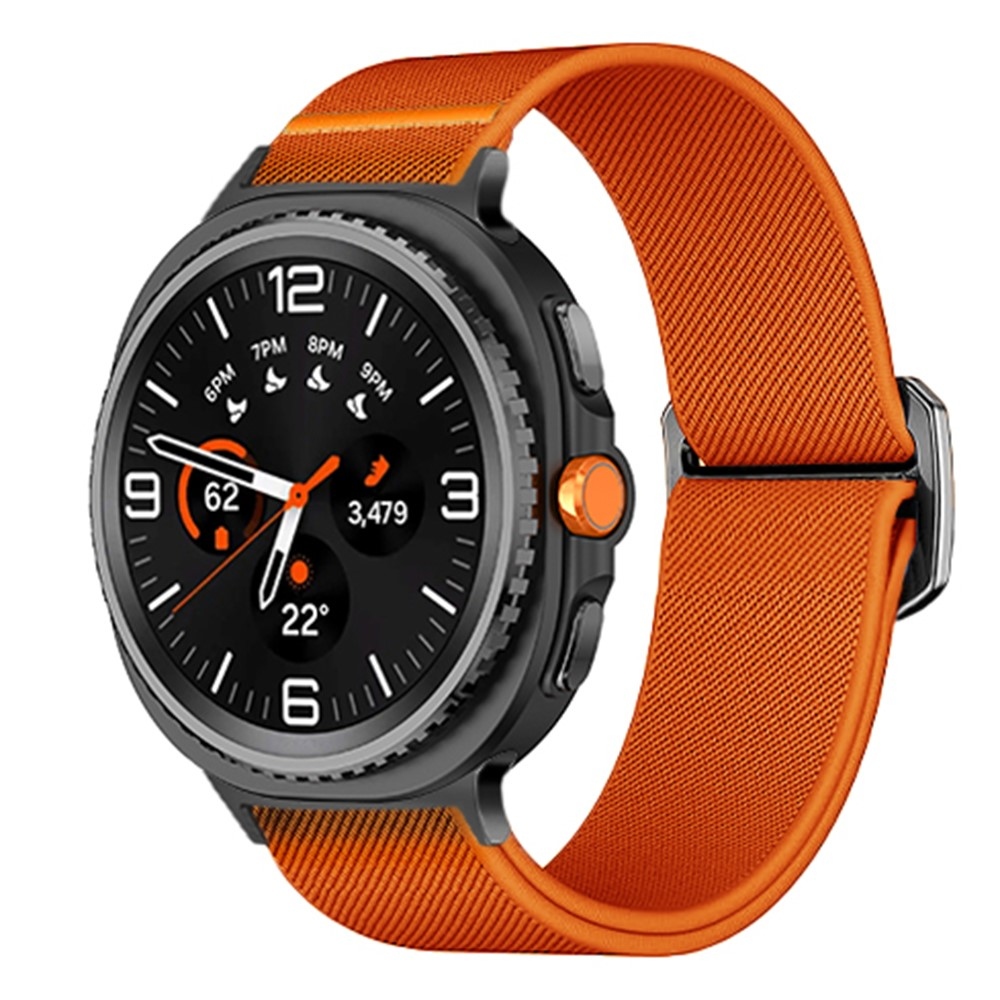 Bull nylonový elastický řemínek na Samsung Galaxy Watch8 Classic 46mm/Watch8 44mm/40mm - oranžový