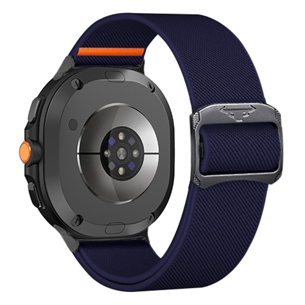 Bull nylonový elastický řemínek na Samsung Galaxy Watch8 Classic 46mm/Watch8 44mm/40mm - tmavěmodrý