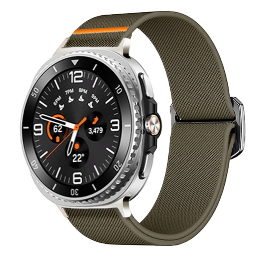 Bull nylonový elastický řemínek na Samsung Galaxy Watch8 Classic 46mm/Watch8 44mm/40mm - zelený