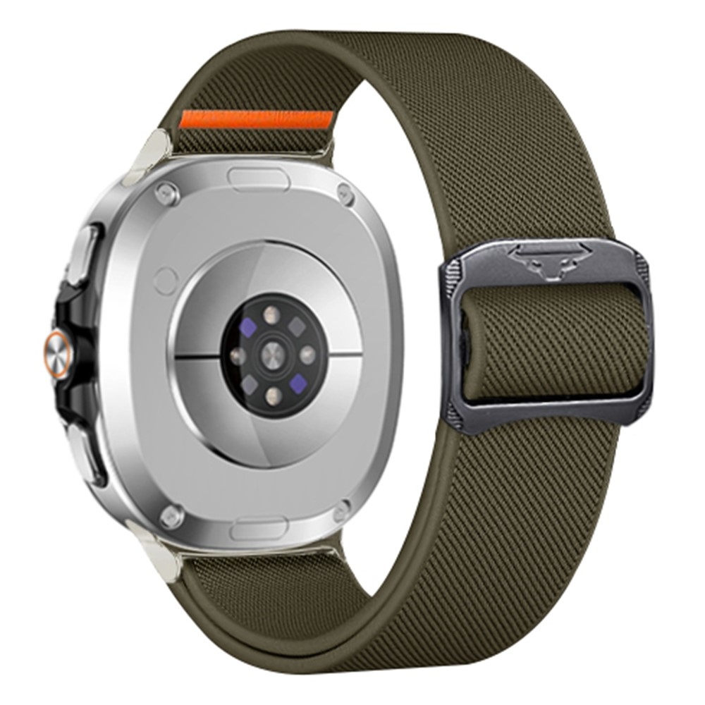 Bull nylonový elastický řemínek na Samsung Galaxy Watch8 Classic 46mm/Watch8 44mm/40mm - zelený