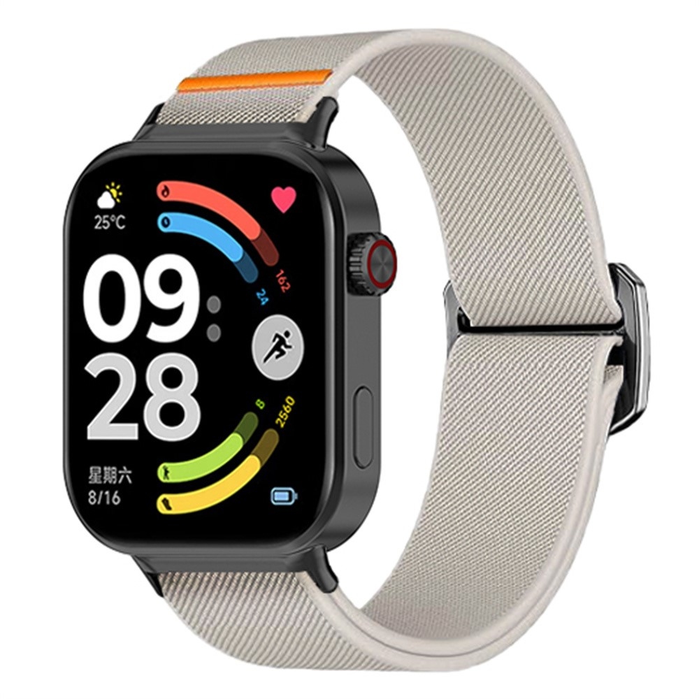 Bull nylonový elastický řemínek na Xiaomi Smart Band 10 Pro/9 Pro/8 Pro/Redmi Watch 6/5/4 - béžový