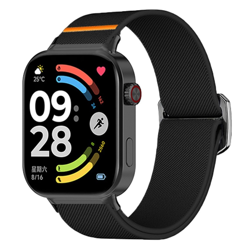Bull nylonový elastický řemínek na Xiaomi Smart Band 10 Pro/9 Pro/8 Pro/Redmi Watch 6/5/4 - černý