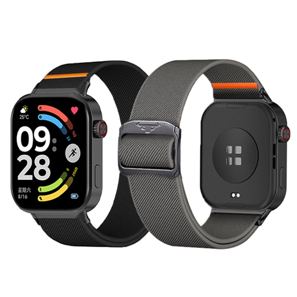 Bull nylonový elastický řemínek na Xiaomi Smart Band 10 Pro/9 Pro/8 Pro/Redmi Watch 6/5/4 - šedý