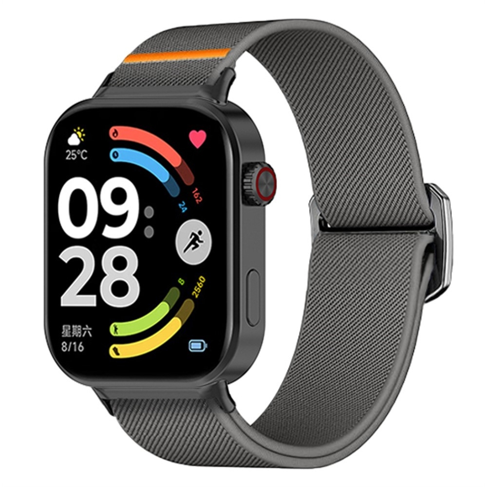 Bull nylonový elastický řemínek na Xiaomi Smart Band 10 Pro/9 Pro/8 Pro/Redmi Watch 6/5/4 - šedý