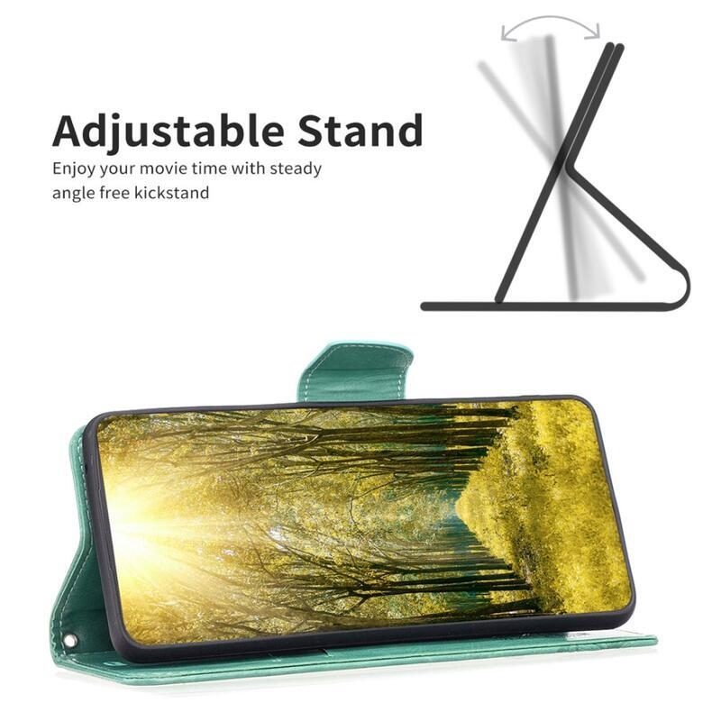 Butterfly knížkové pouzdro na Samsung Galaxy A34 5G - modrozelené