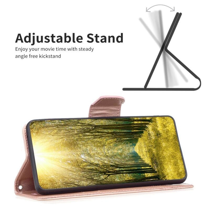 Butterfly knížkové pouzdro na Samsung Galaxy A34 5G - růžovozlaté