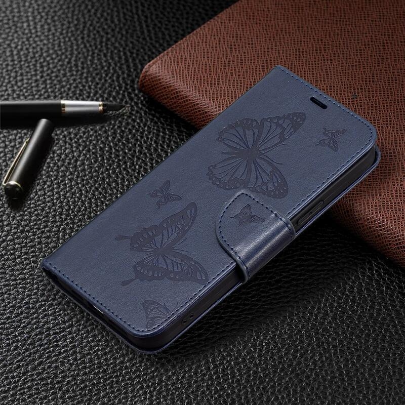 Butterfly knížkové pouzdro na Samsung Galaxy A34 5G - tmavěmodré