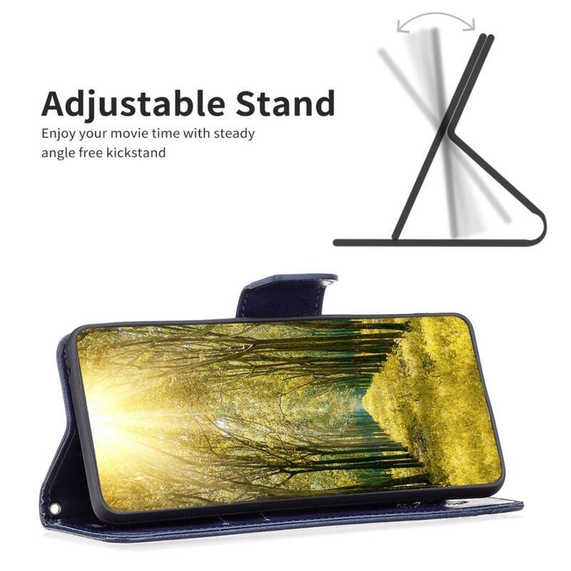 Butterfly knížkové pouzdro na Samsung Galaxy A34 5G - tmavěmodré