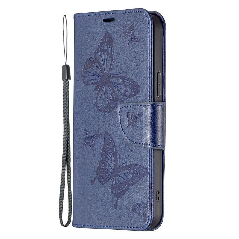 Butterfly knížkové pouzdro na Samsung Galaxy A34 5G - tmavěmodré