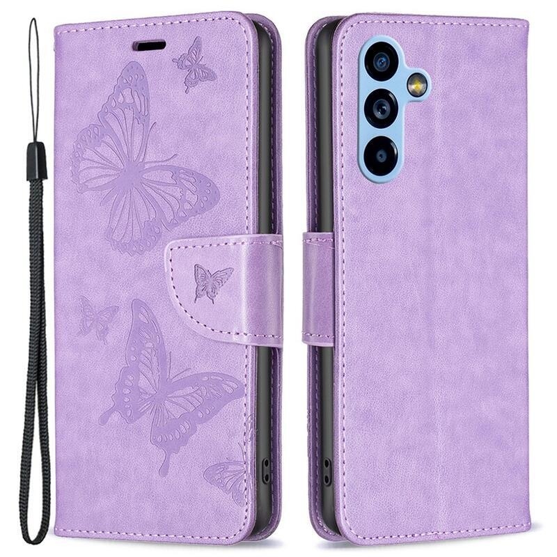 Butterfly knížkové pouzdro na Samsung Galaxy A54 5G - fialové