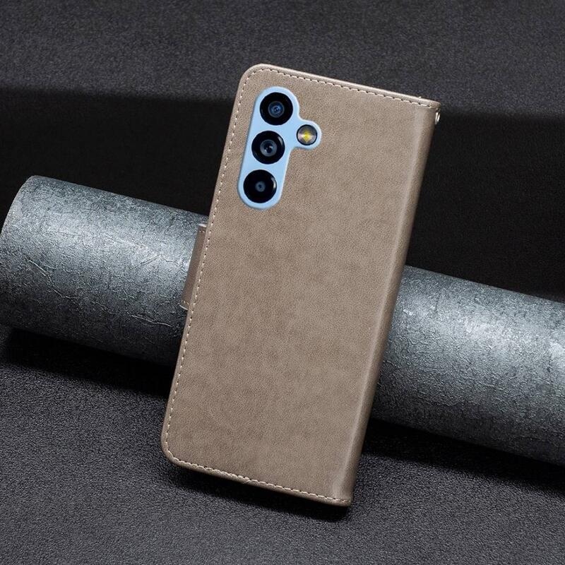 Butterfly knížkové pouzdro na Samsung Galaxy A54 5G - šedé