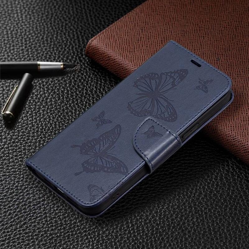 Butterfly knížkové pouzdro na Samsung Galaxy A54 5G - tmavěmodré