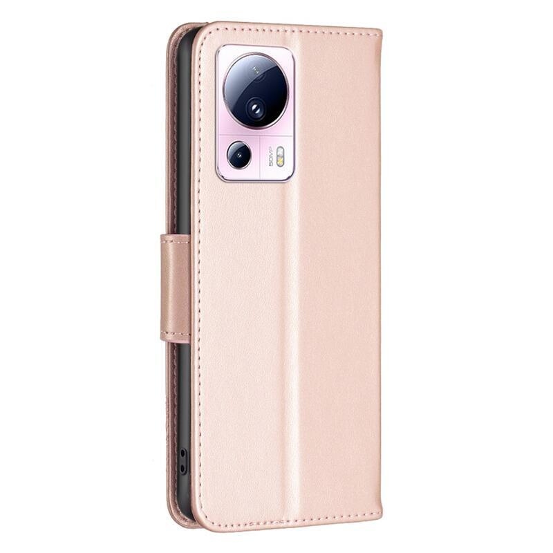 Butterfly knížkové pouzdro na Xiaomi 13 Lite - růžovozlaté