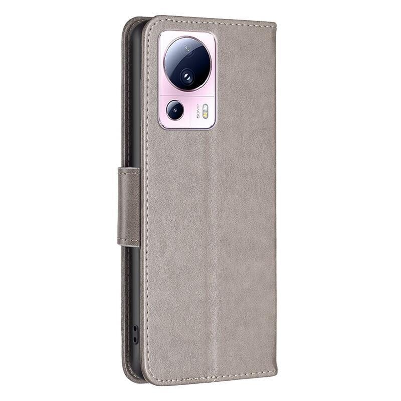 Butterfly knížkové pouzdro na Xiaomi 13 Lite - šedé