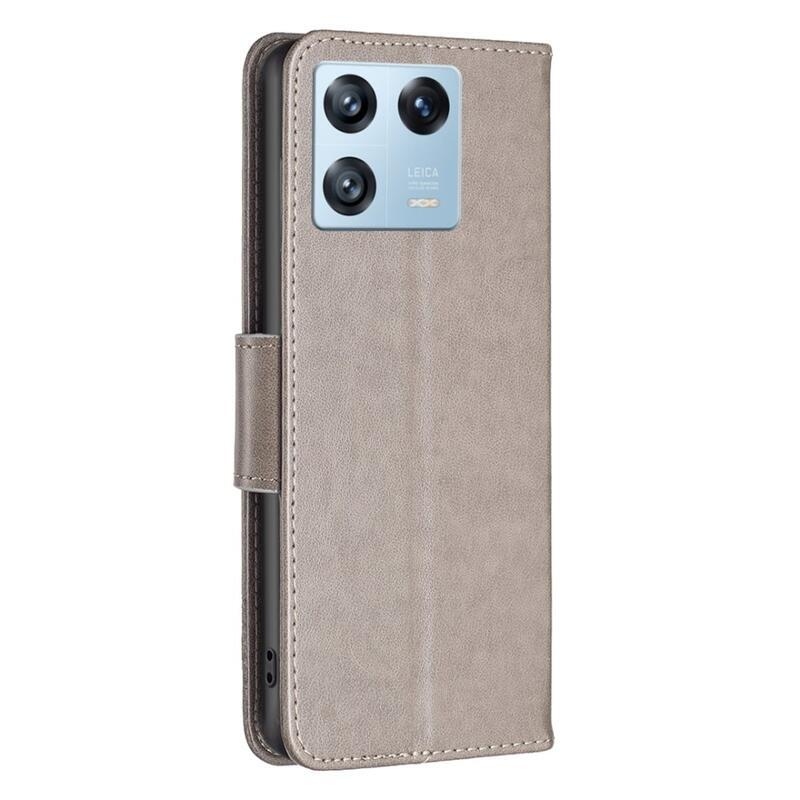 Butterfly knížkové pouzdro na Xiaomi 13 Pro - šedé
