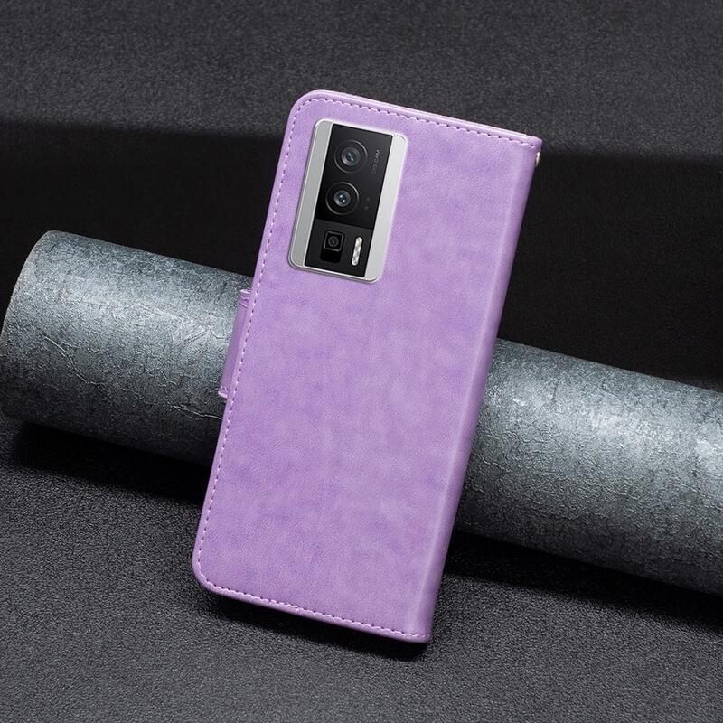 Butterfly knížkové pouzdro na Xiaomi Poco F5 Pro - fialové