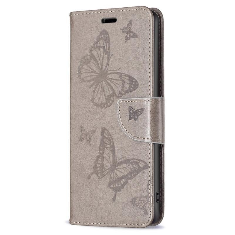 Butterfly knížkové pouzdro na Xiaomi Poco F5 Pro - šedé