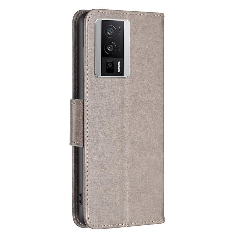 Butterfly knížkové pouzdro na Xiaomi Poco F5 Pro - šedé