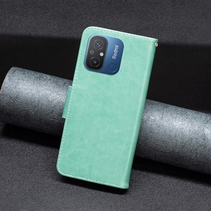 Butterfly knížkové pouzdro na Xiaomi Redmi 12C - modrozelené