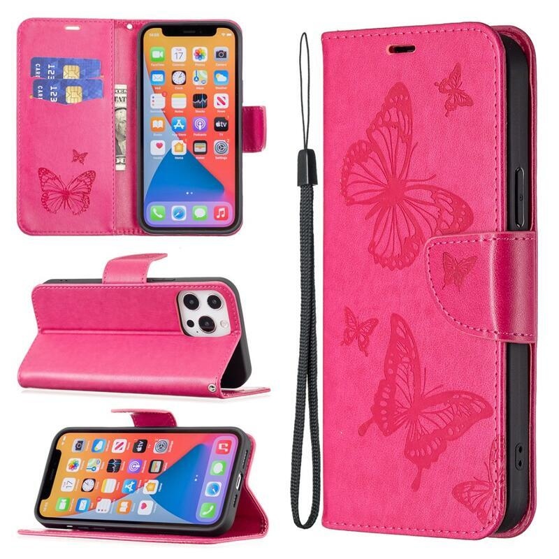 Butterfly knížkové pouzdro na Xiaomi Redmi 12C - rose