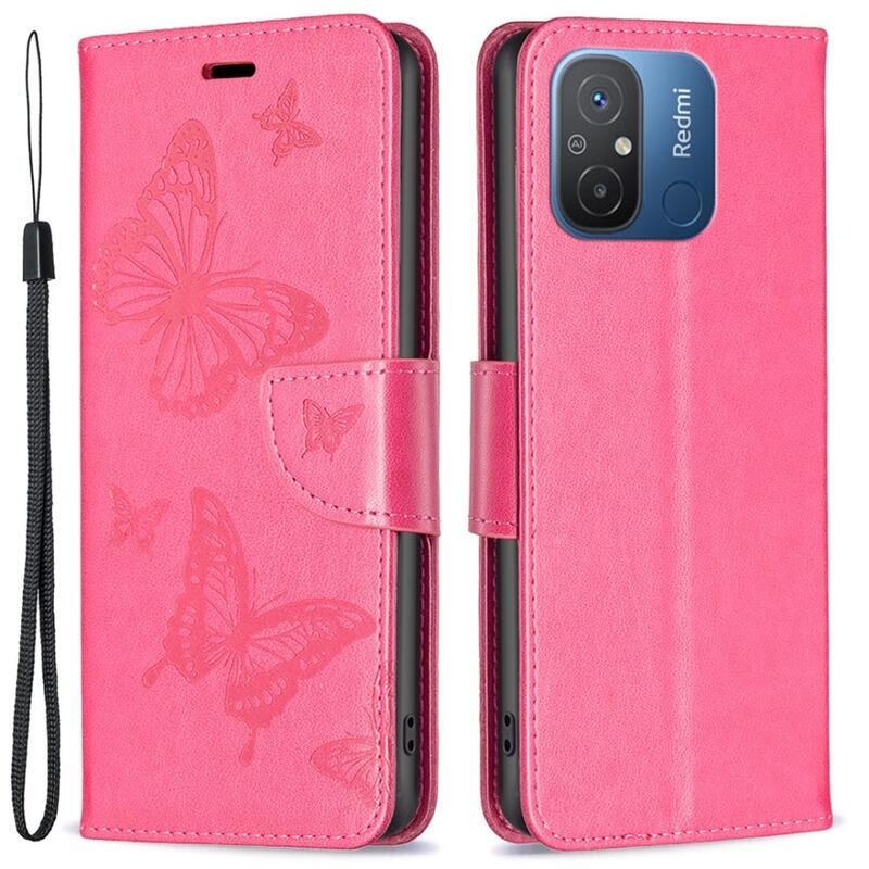 Butterfly knížkové pouzdro na Xiaomi Redmi 12C - rose