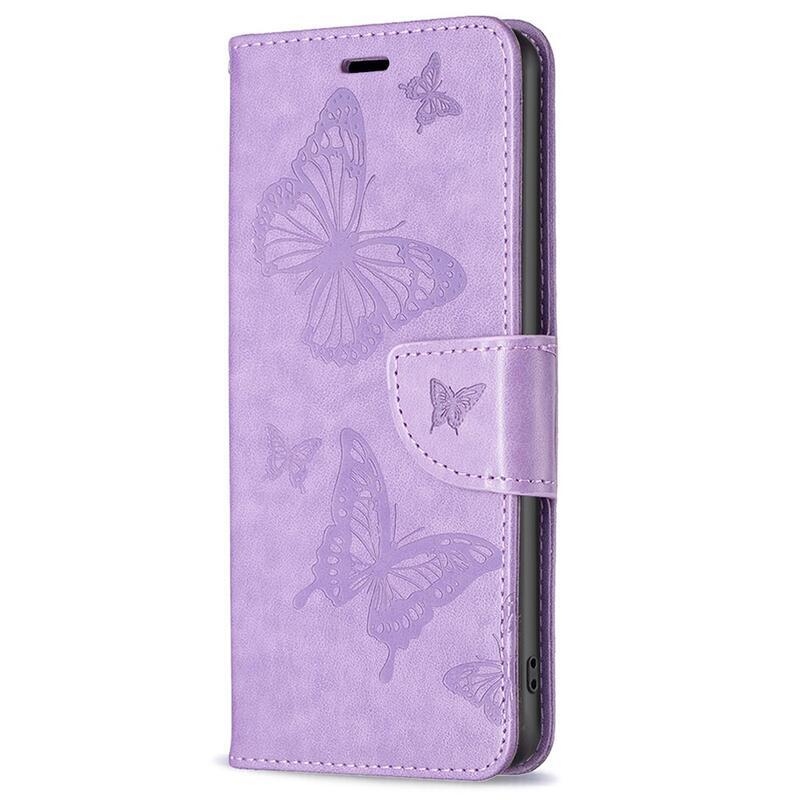Butterfly knížkové pouzdro na Xiaomi Redmi Note 12 4G - fialové