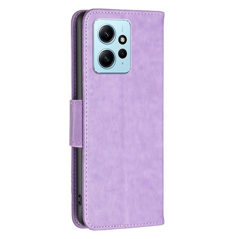 Butterfly knížkové pouzdro na Xiaomi Redmi Note 12 4G - fialové
