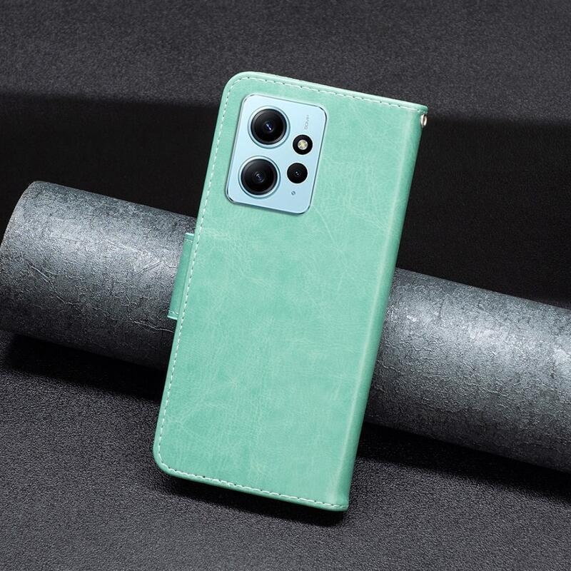 Butterfly knížkové pouzdro na Xiaomi Redmi Note 12 4G - modrozelené
