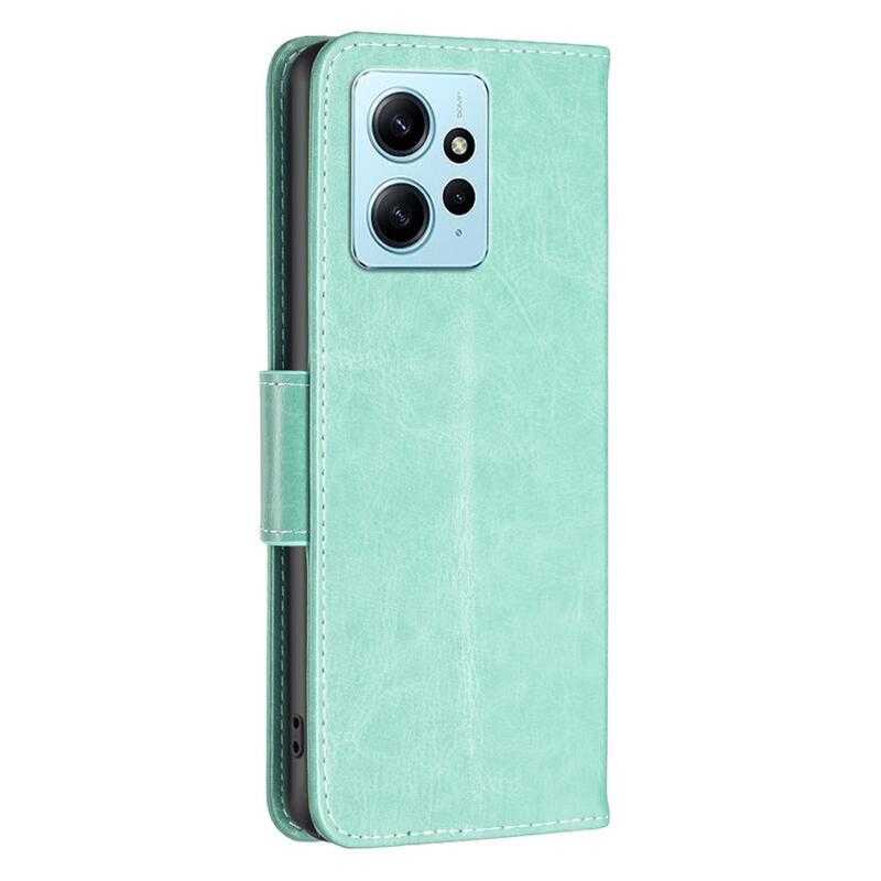 Butterfly knížkové pouzdro na Xiaomi Redmi Note 12 4G - modrozelené