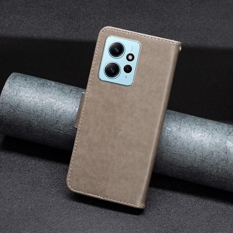 Butterfly knížkové pouzdro na Xiaomi Redmi Note 12 4G - šedé