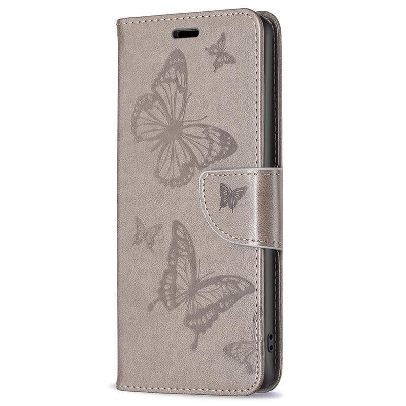Butterfly knížkové pouzdro na Xiaomi Redmi Note 12 4G - šedé