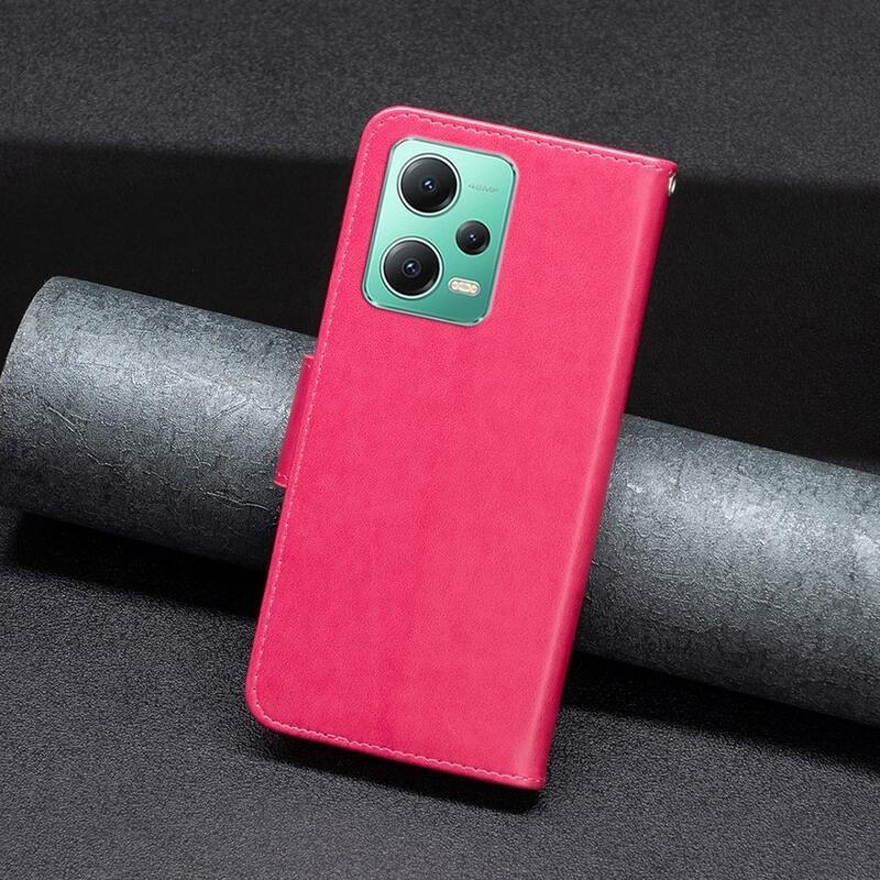 Butterfly knížkové pouzdro na Xiaomi Redmi Note 12 5G/Poco X5 5G - rose