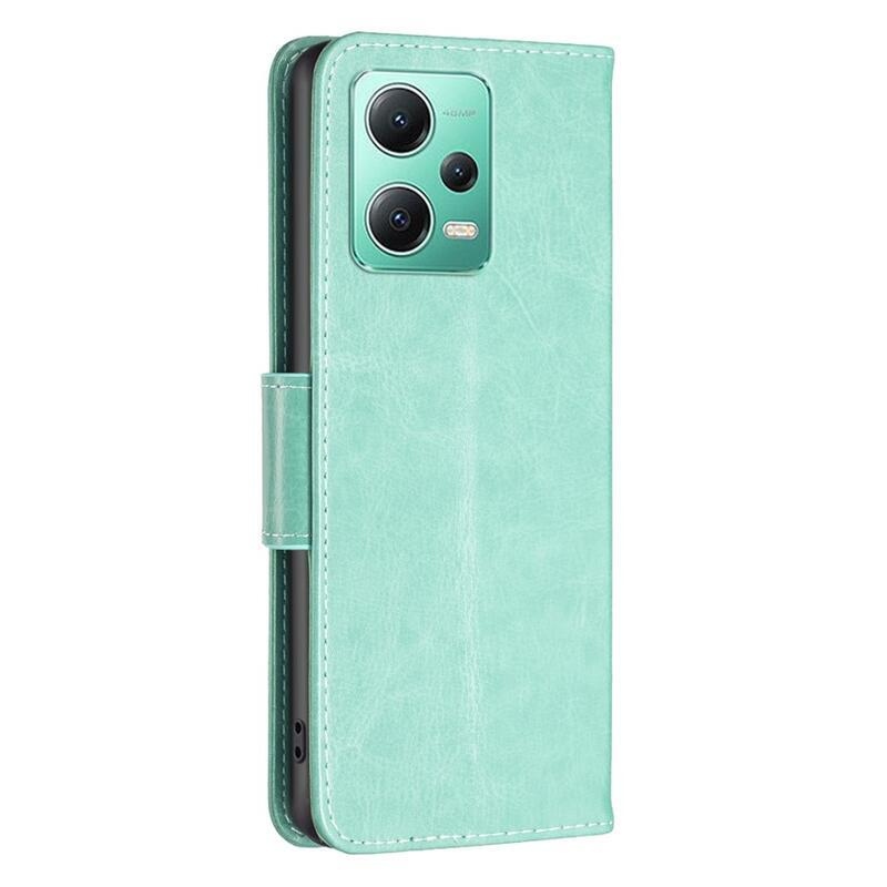 Butterfly knížkové pouzdro na Xiaomi Redmi Note 12 5G/Poco X5 5G - zelené