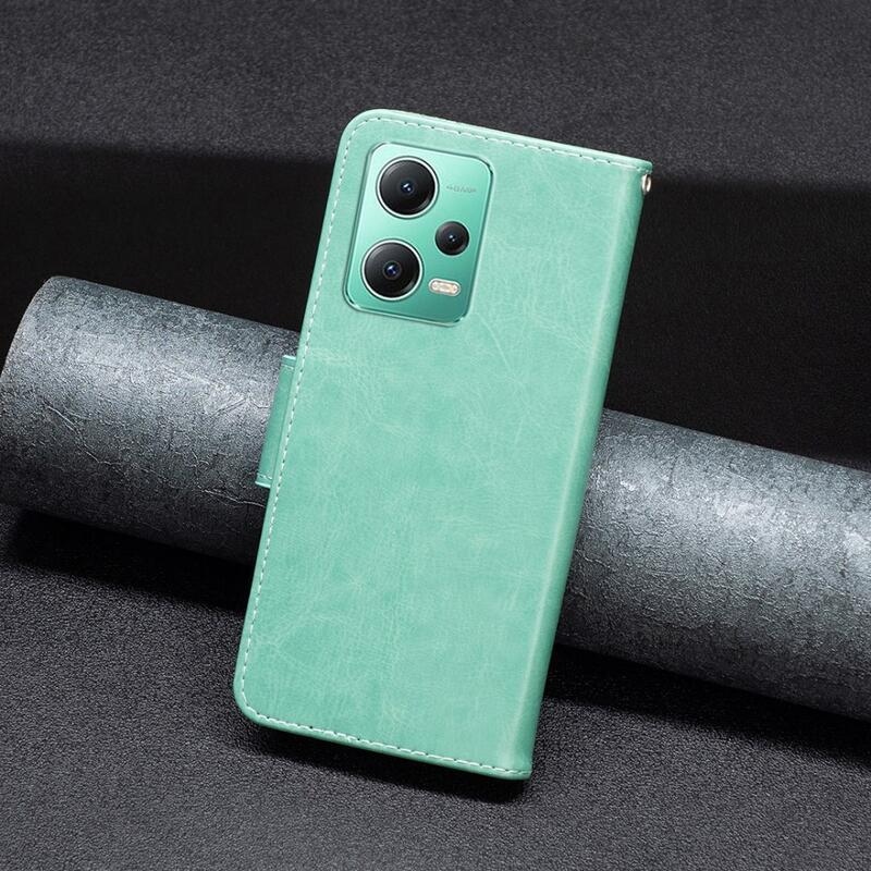Butterfly knížkové pouzdro na Xiaomi Redmi Note 12 5G/Poco X5 5G - zelené