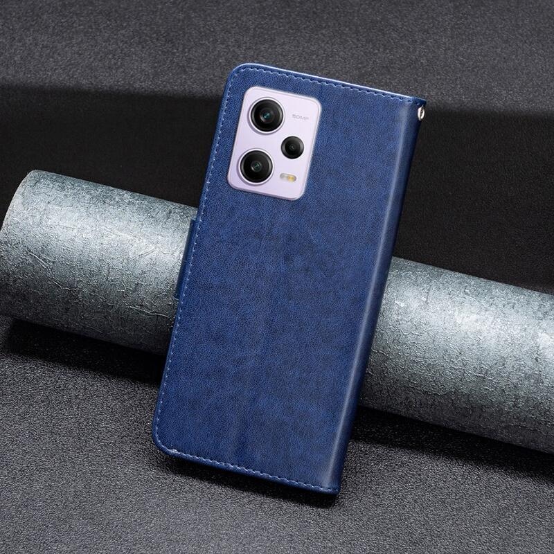 Butterfly knížkové pouzdro na Xiaomi Redmi Note 12 Pro 5G/Poco X5 Pro 5G - tmavěmodré