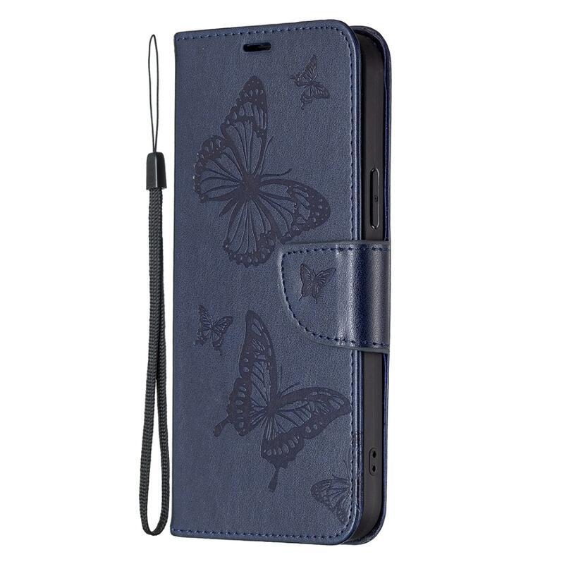 Butterfly knížkové pouzdro na Xiaomi Redmi Note 12 Pro 5G/Poco X5 Pro 5G - tmavěmodré