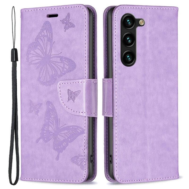 Butterfly peněženkové pouzdro na Samsung Galaxy S23+ - fialové