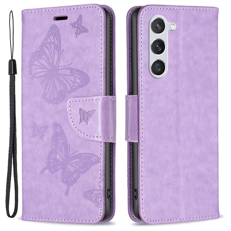 Butterfly peněženkové pouzdro na Samsung Galaxy S23 - fialové