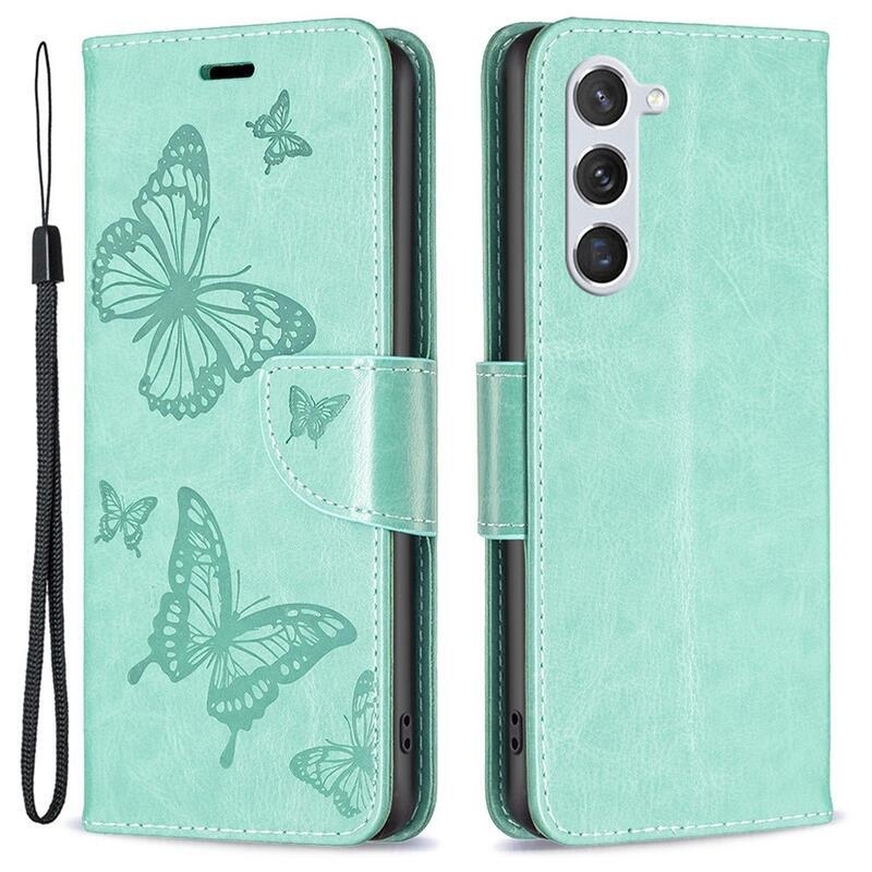 Butterfly peněženkové pouzdro na Samsung Galaxy S23 - zelené