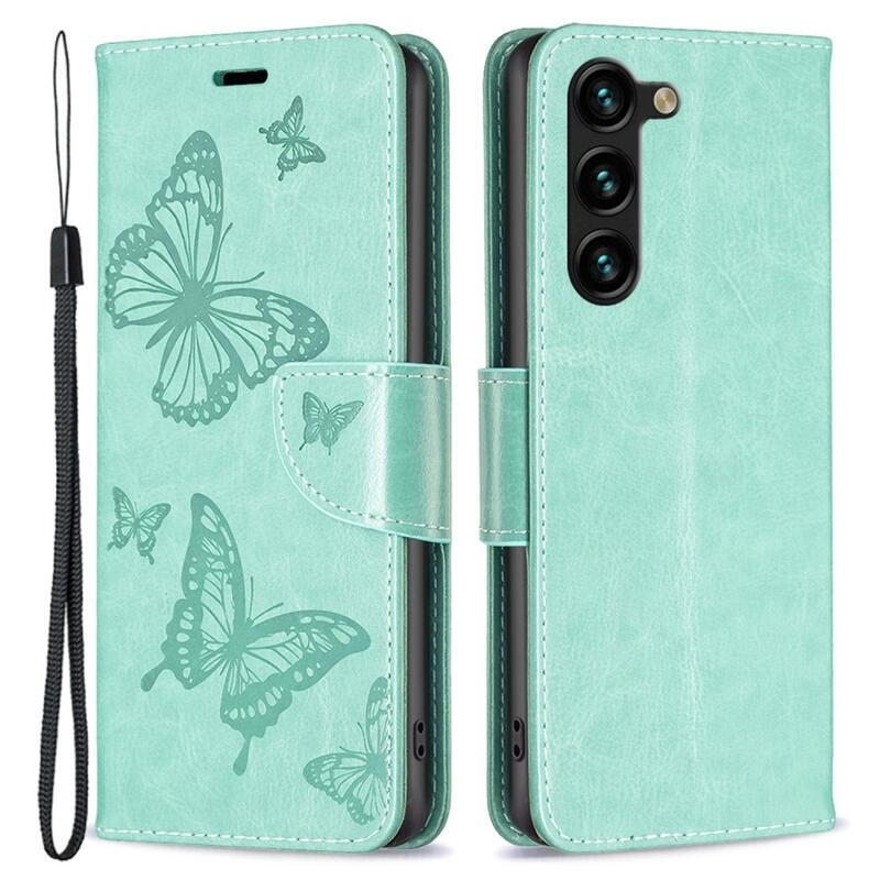 Butterfly peněženkové pouzdro na Samsung Galaxy S23+ - zelené