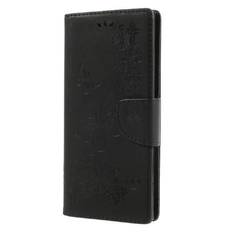 Butterfly peněženkové pouzdro na Sony Xperia XA 1 Ultra - černé