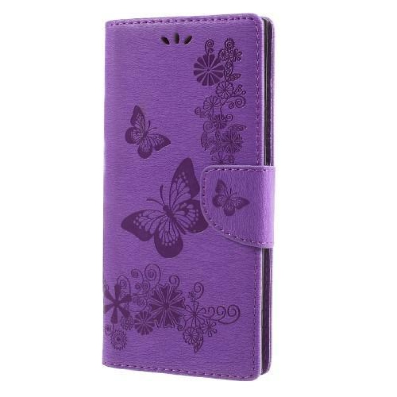Butterfly peněženkové pouzdro na Sony Xperia XA 1 Ultra - fialové