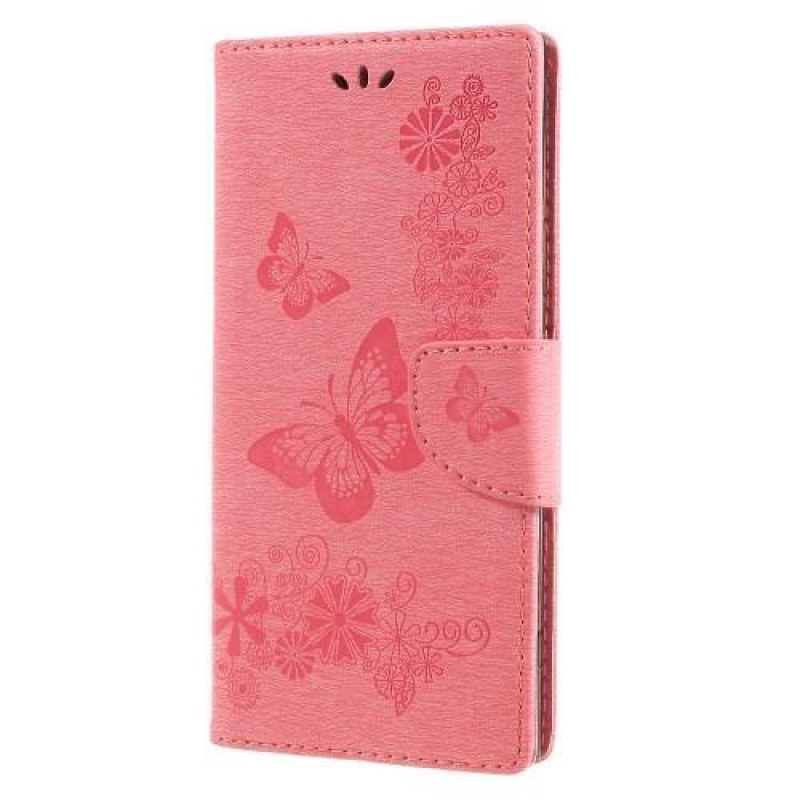 Butterfly peněženkové pouzdro na Sony Xperia XA 1 Ultra - růžové