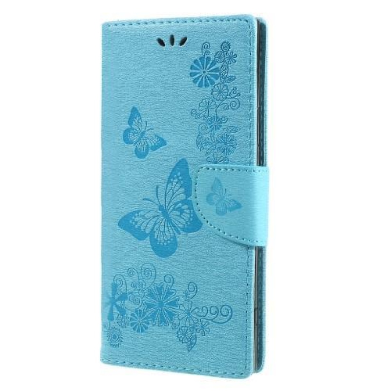 Butterfly peněženkové pouzdro na Sony Xperia XA 1 Ultra - světlemodré