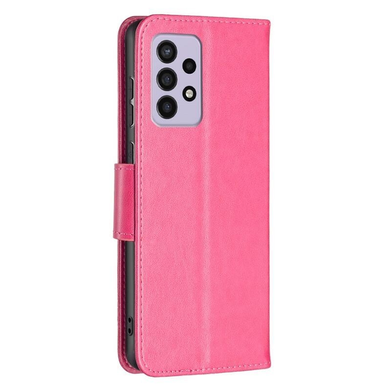 Butterfly PU kožené peněženkové pouzdro na mobil Samsung Galaxy A33 5G - rose