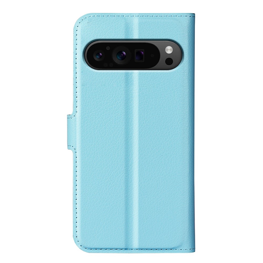 Litchi knížkové pouzdro na Google Pixel 9 Pro XL - modré