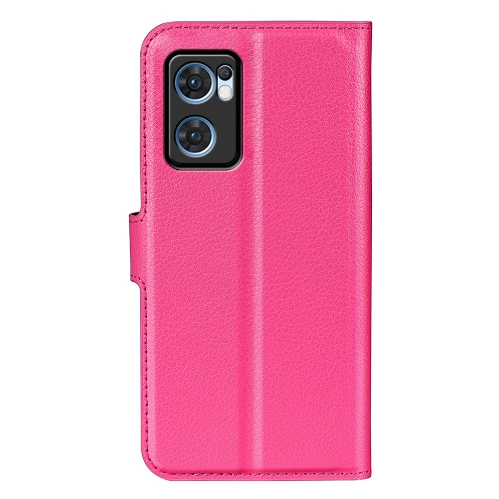 Litchi knížkové pouzdro na Oppo Find X5 Lite - rose