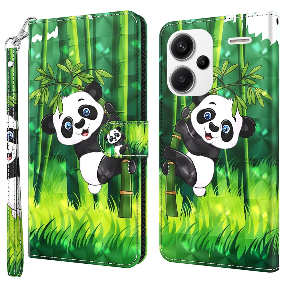 Print knížkové pouzdro na Xiaomi Redmi Note 13 Pro+ 5G - panda na bambusu