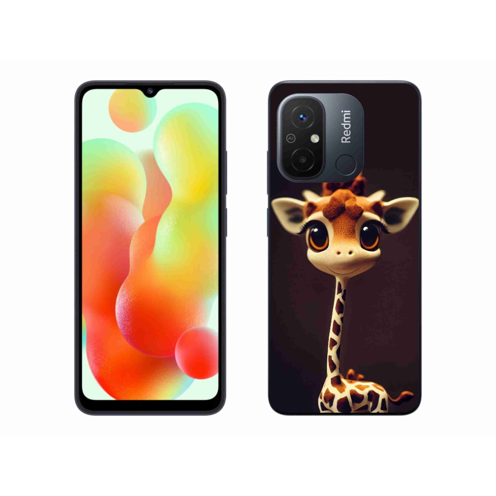 Gelový kryt mmCase na Xiaomi Redmi 12C - malá žirafa